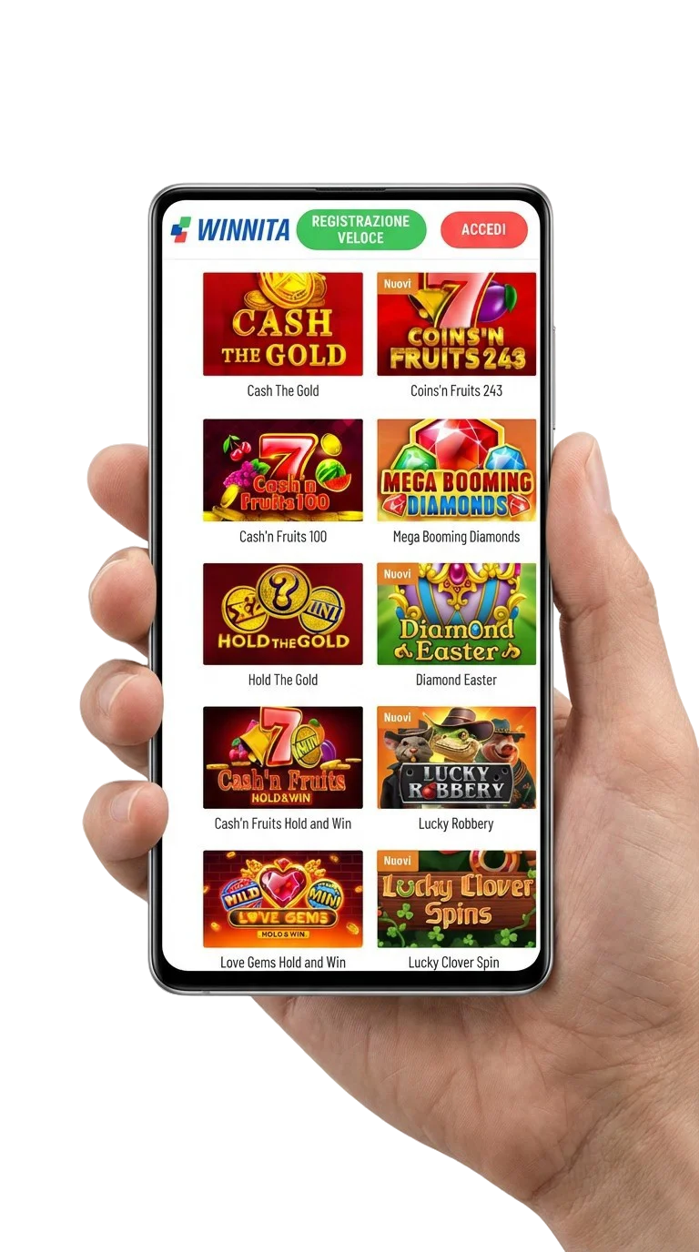 Smartphone in mano — gioca a Winnita ovunque tu vada